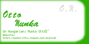 otto munka business card